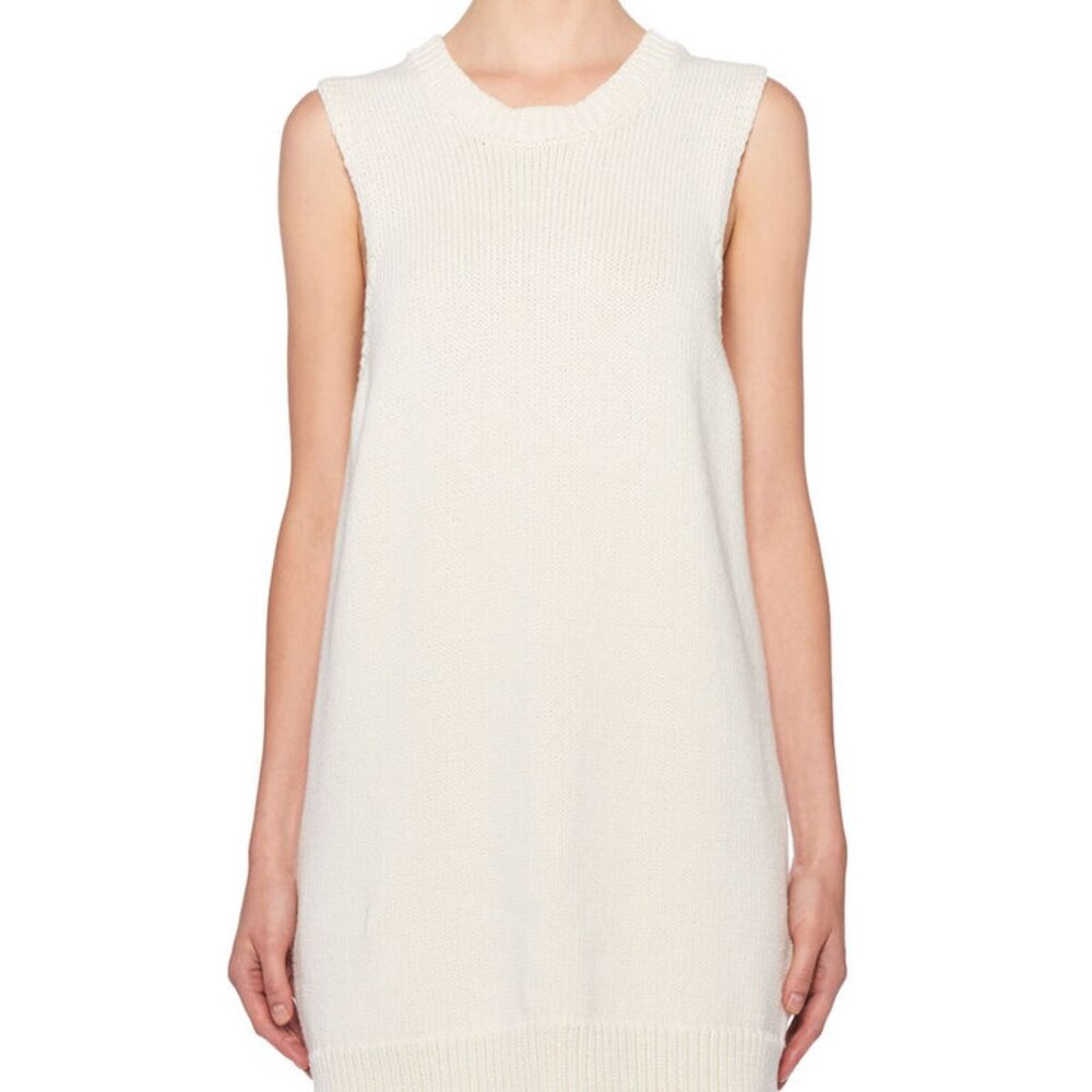 J. Crew Women's Ivory Knit Sleeveless  Sweater Top size M - Picture 3 of 6